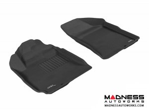 Hyundai Santa Fe Floor Mats (Set of 2) - Front - Black by 3D MAXpider Hyundai Santa Fe Floor Mats (Set of 2) - Front - Black by 3D MAXpider